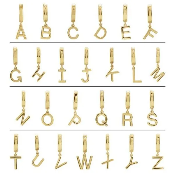 Initial Huggie Earrings