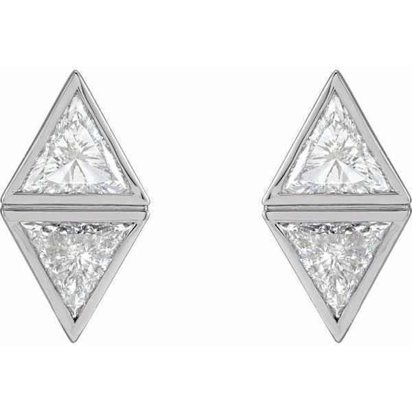 Two-Stone Bezel-Set Earrings Image 2 Barron's Fine Jewelry Snellville, GA