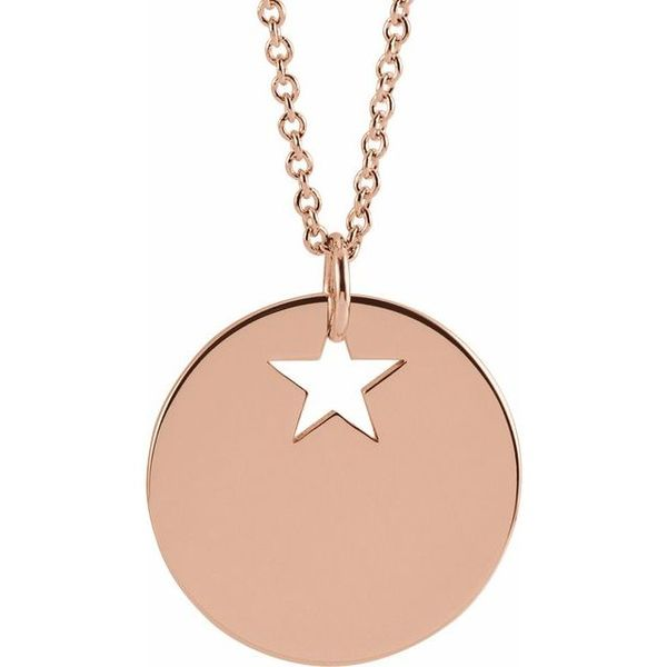 Engravable Pierced Heart or Star Necklace 87235:234:P | Smith