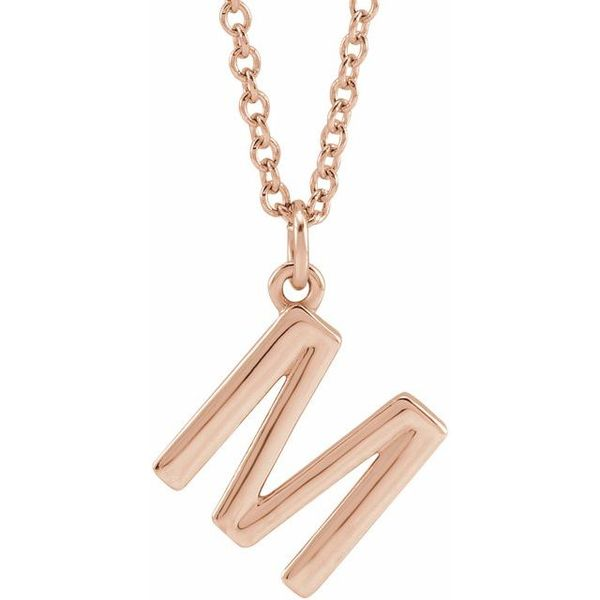 KIKICHIC | NYC | Initial Letter V Necklace Sterling Silver in 18K Gold, Rose Gold and Silver 18K Gold