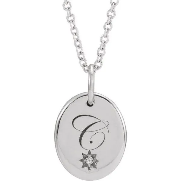 Engravable Accented Necklace