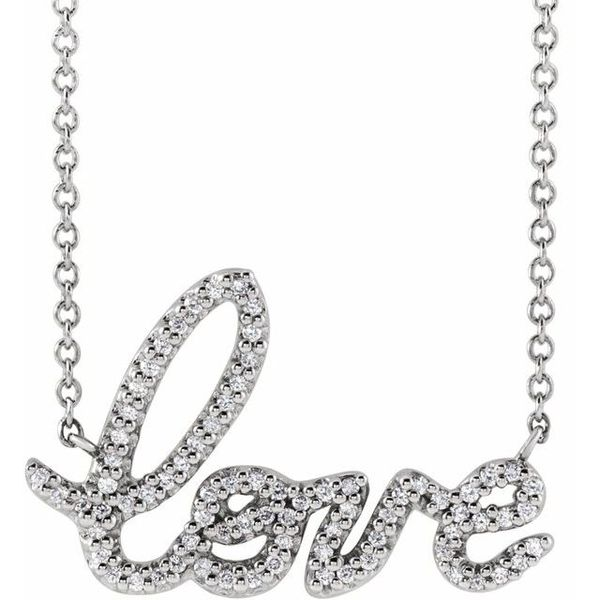 302 Love Necklace 87261:126:P SS - Sterling Silver Necklaces, Clater  Jewelers