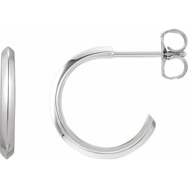 Silver Ball Edge Double Hoop Earrings