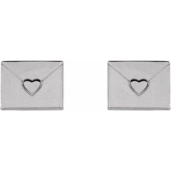 Heart Envelope Earrings Image 2 Barron's Fine Jewelry Snellville, GA