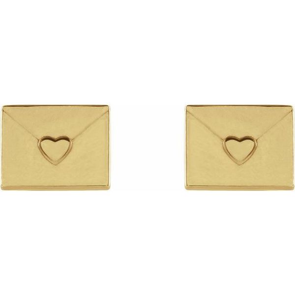 Heart Envelope Earrings Image 2 Barron's Fine Jewelry Snellville, GA