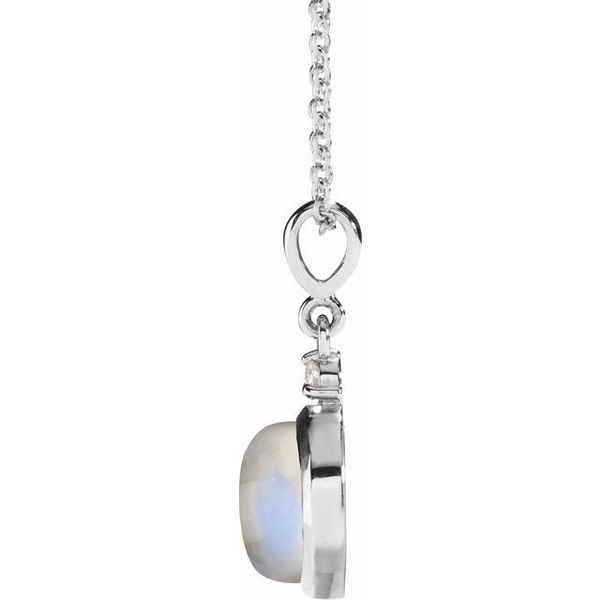 Cabochon Bezel-Set Necklace Image 2 S&E Jewelers Depew, NY