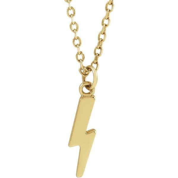TRIPLE LIGHTNING BOLT NECKLACE - The Littl A$114.99 A$174.99 14k Rose Gold  14k Yellow Gold Chain Necklace