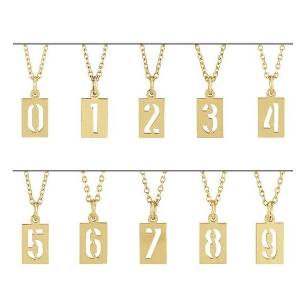 Pierced Numeral Necklace Image 3 Bell Jewelers Murfreesboro, TN