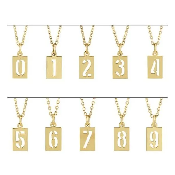 Stuller Pierced Numeral Pendant 87483:176:P SS Delafield | J. Meredith  Jewelers | Delafield, WI