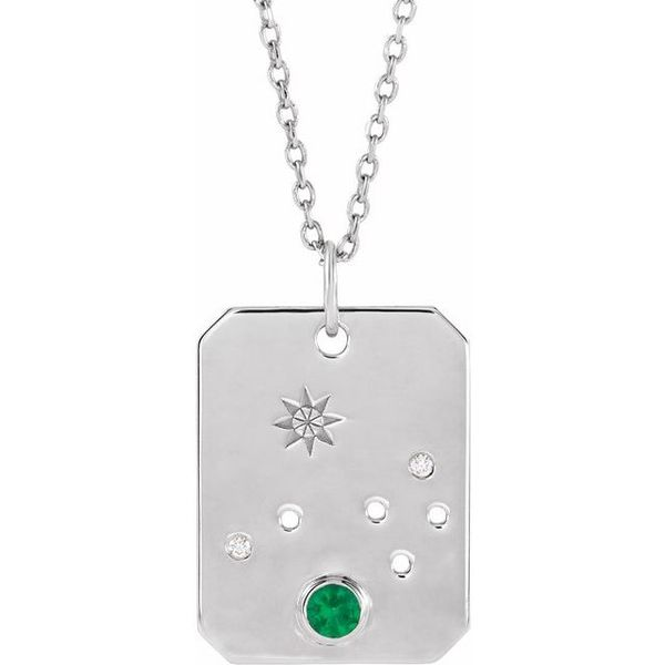 Moonstone Diamond Necklace - Aries Zodiac Constellation – Moon Magic