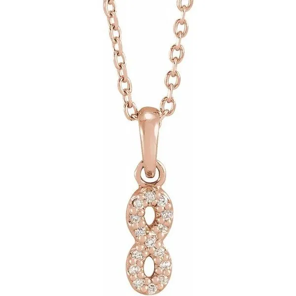 Petite infinity pendant necklace with deals diamonds