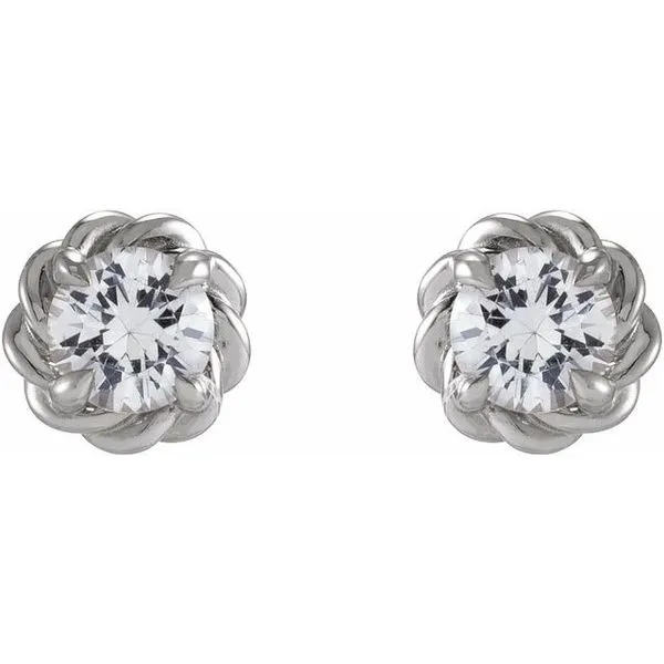 Four claw diamond stud earrings Outlet