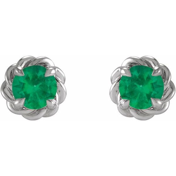 Round 4-Prong Claw Stud Earrings Image 2 Crown Jewelers Augusta, GA
