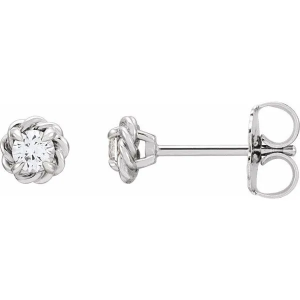 Round 4-Prong Claw Stud Earrings