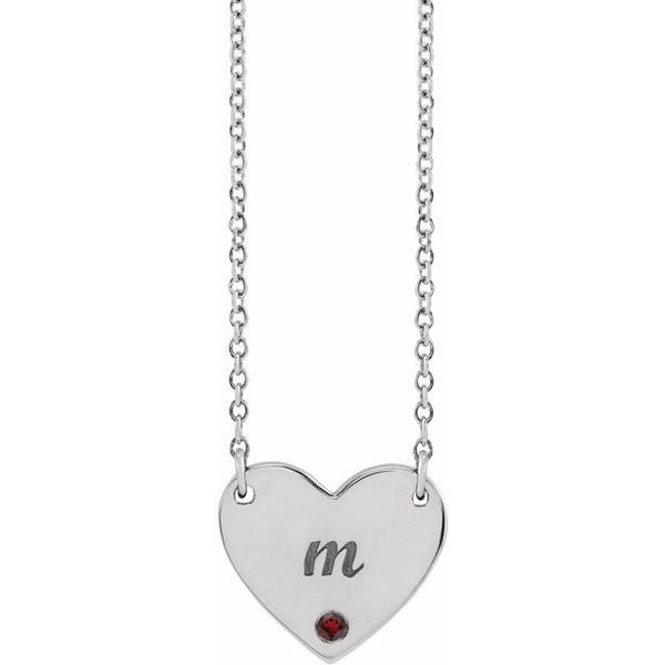 925 sterling silver necklace Initial Letter J with Heart Sideways