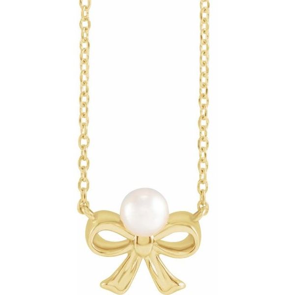Pearl Bow Necklace Bell Jewelers Murfreesboro, TN