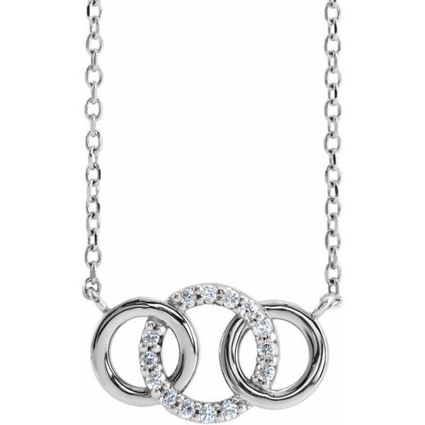 Buy Entangled Circles Sterling Silver Chain Necklace by Mannash™ Jewellery