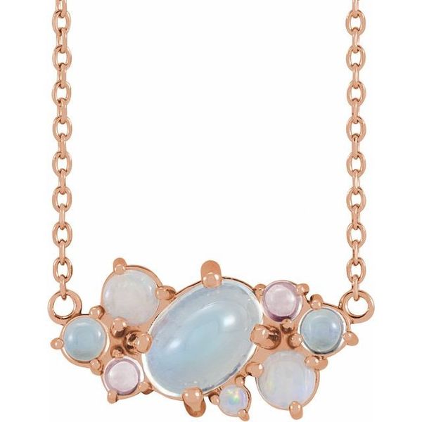 Cabochon Scattered Necklace S&E Jewelers Depew, NY