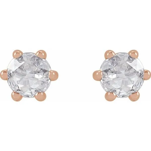 Rose gold DIVAS' DREAM Earrings White with 0.07 ct Diamonds,Mother