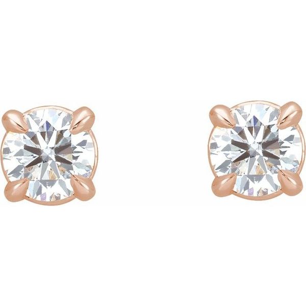 Round 4-Prong Claw Stud Earrings Image 2 Hart's Jewelers Grants Pass, OR