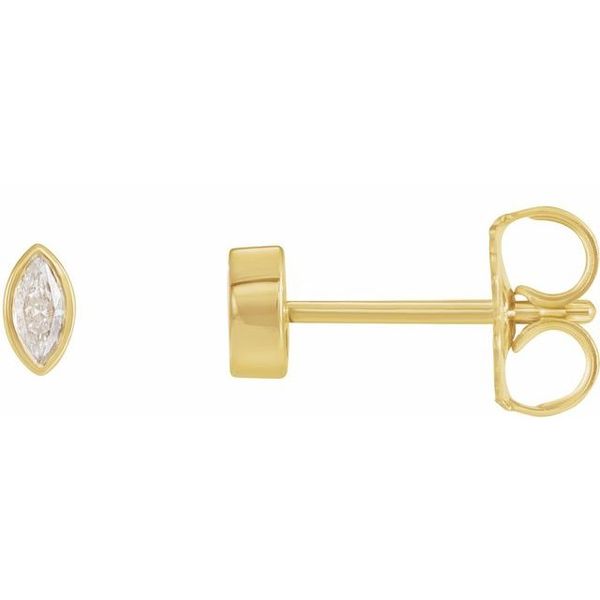 Marquise Bezel-Set Stud Earrings Clater Jewelers Louisville, KY