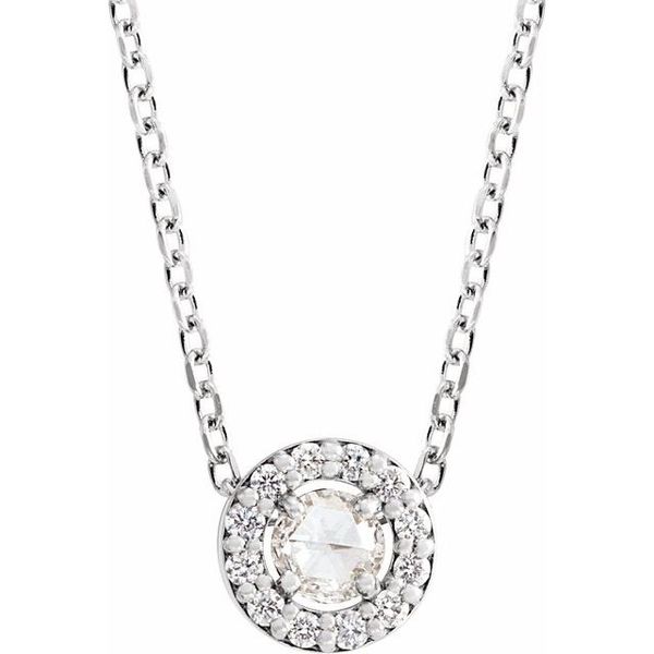 Halo-Style Rose-Cut Necklace Barron's Fine Jewelry Snellville, GA