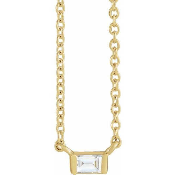 Solitaire Channel-Set Necklace K. Martin Jeweler Dodge City, KS