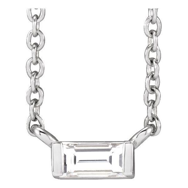 Solitaire Channel-Set Necklace Biondi Diamond Jewelers Aurora, CO