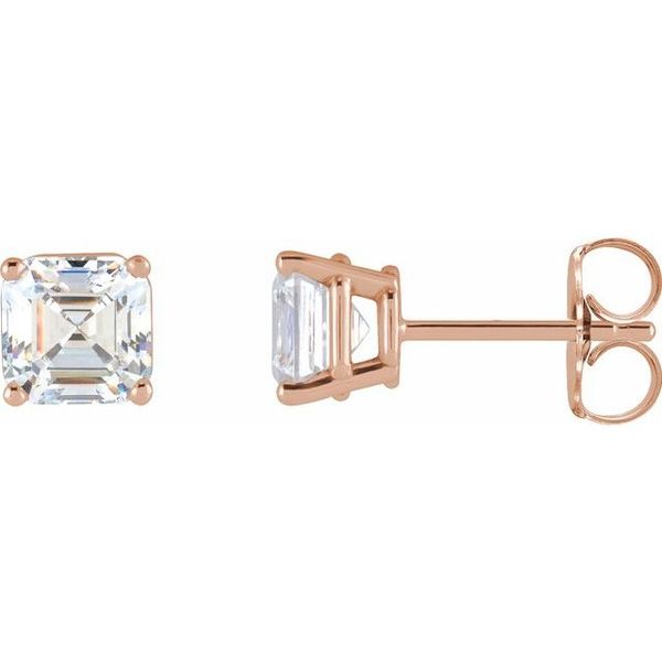 Asscher 4-Prong Stud Earrings Biondi Diamond Jewelers Aurora, CO