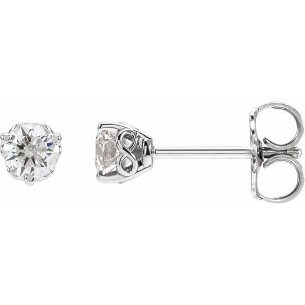 Round 3-Prong Infinity-Inspired Stud Earrings Biondi Diamond Jewelers Aurora, CO