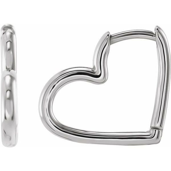 Hinged Heart Huggie Earrings Victoria Jewellers REGINA, SK