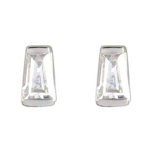 Tapered Baguette Channel-Set Stud Earrings Image 2 Smith Jewelers Franklin, VA