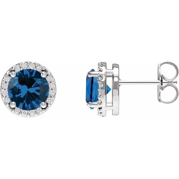 Round Halo-Style Low Stud Earrings Moseley Diamond Showcase Inc Columbia, SC