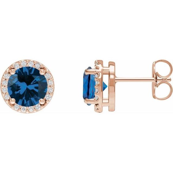 Round Halo-Style Low Stud Earrings Biondi Diamond Jewelers Aurora, CO