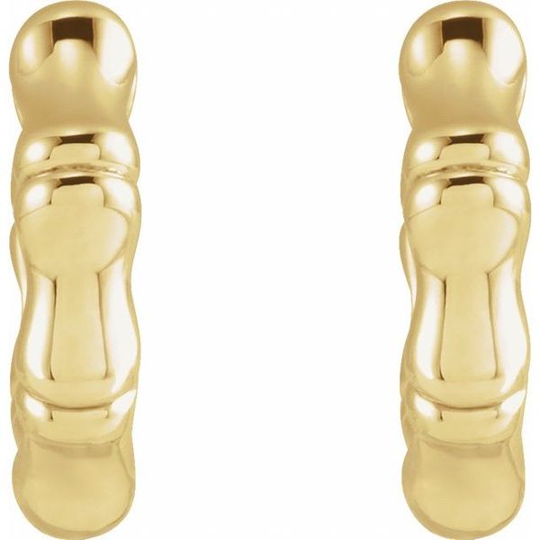 Stuller Bamboo Hoop Earrings 88147:104:P 14KY San Jose | The Diamond Ring Co | San Jose, CA Stuller Bamboo Hoop Earrings 88147:104:P 14KY San Jose | The Diamond Ring Co | San Jose, CA
