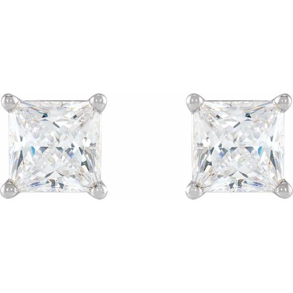 Square 4-Prong Lightweight Stud Earring Image 2 TNT Jewelers Easton, MD