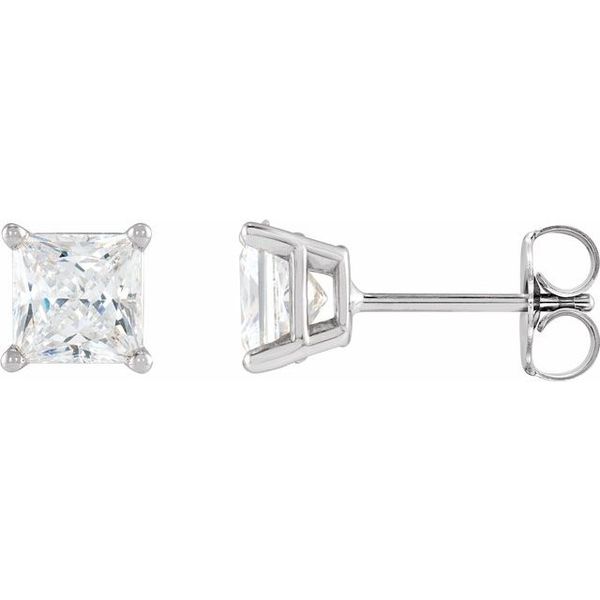 Square 4-Prong Lightweight Stud Earring D'Errico Jewelry Scarsdale, NY