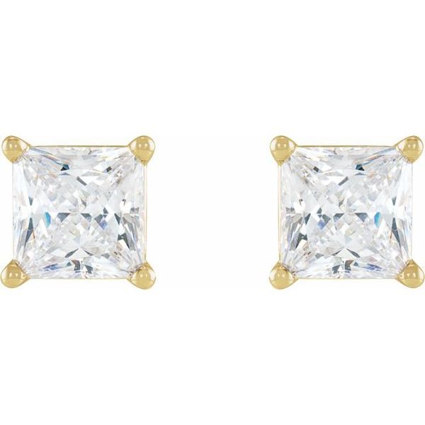 Square 4-Prong Lightweight Stud Earring Image 2 TNT Jewelers Easton, MD
