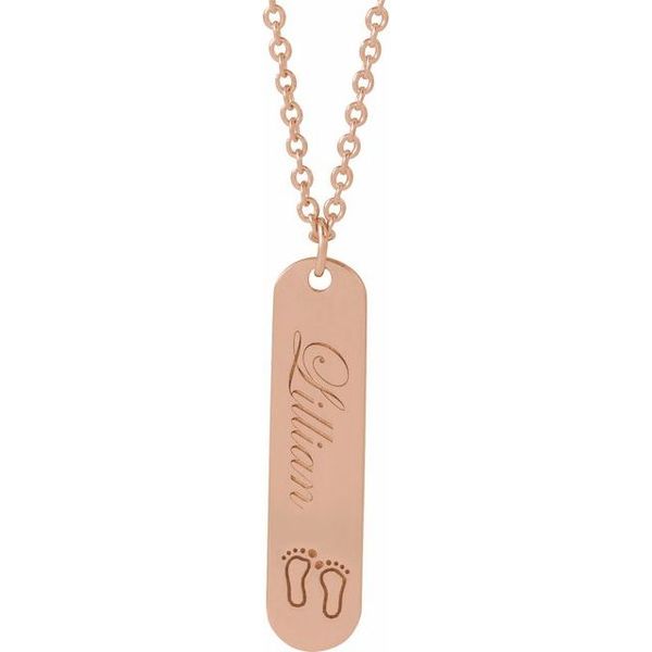 Engravable Bar Necklace Image 3 Greenfield Jewelers Pittsburgh, PA