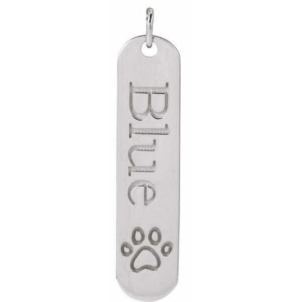 Engravable Bar Pendant Image 3 S&E Jewelers Depew, NY