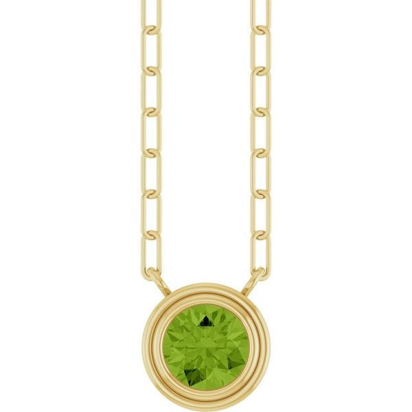 Round Bezel-Set Necklace S&E Jewelers Depew, NY