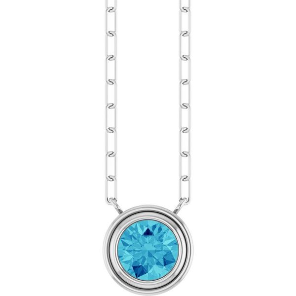 Round Bezel-Set Necklace S&E Jewelers Depew, NY