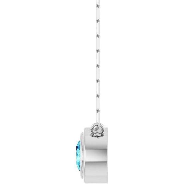 Round Bezel-Set Necklace Image 3 S&E Jewelers Depew, NY