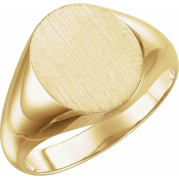 Raised Monogrammed Signet Ring for Women | deBebians 18K Yellow Gold