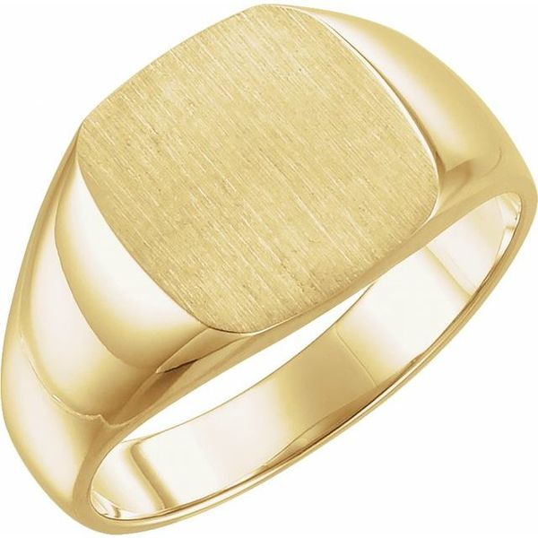 Men's 14K Gold Square Signet Ring
