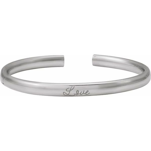 Hinged Cuff Bracelet BRC941:105:P SS Fashion Bracelets Stuart