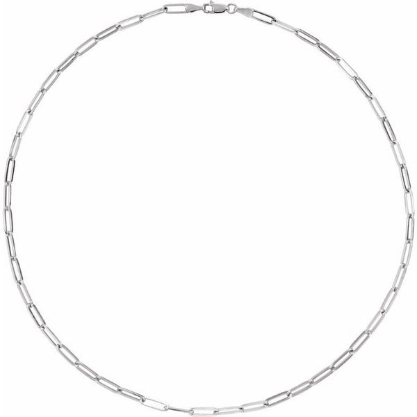 3.85 mm Elongated Flat Link Chain Image 2 Barron's Fine Jewelry Snellville, GA