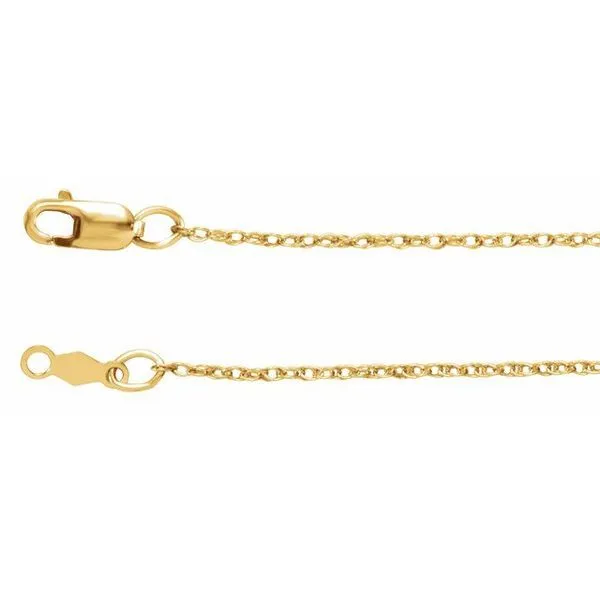 1mm 14k gold rope chain