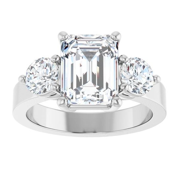 Three-Stone Engagement Ring Image 3 Jewel Smiths Oklahoma City, OK