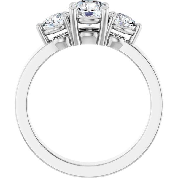 Three-Stone Engagement Ring Image 2 Von's Jewelry, Inc. Lima, OH